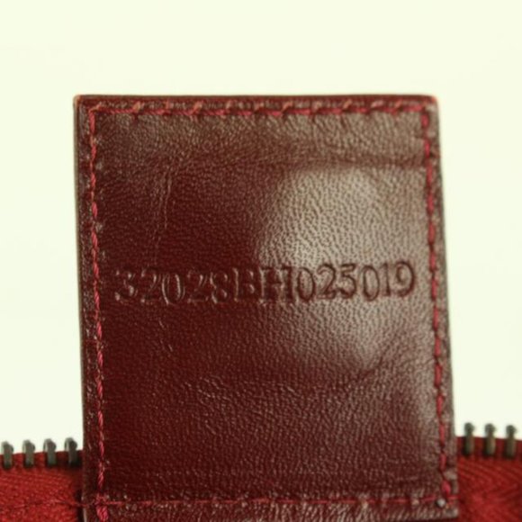 Fendi Burgundy Monogram FF Zucca Roll Tote Shopper Bag 112f15 - Picture 3 of 12